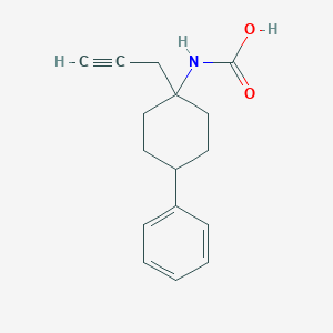 molecular formula C16H19NO2 B14668504 Cyclohexanol, 4-phenyl-1-(2-propynyl)-, carbamate, (E)- CAS No. 41416-56-2
