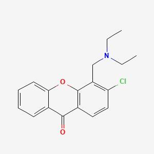 molecular formula C18H18ClNO2 B14668530 Xanthen-9-one, 3-chloro-4-(diethylamino)methyl- CAS No. 43159-87-1