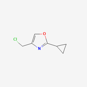 molecular formula C7H8ClNO B1466854 4-(Chloromethyl)-2-cyclopropyloxazole CAS No. 1268091-42-4
