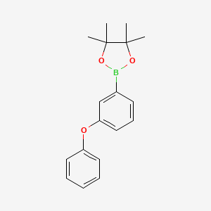 molecular formula C18H21BO3 B1466856 4,4,5,5-Tetramethyl-2-(3-phenoxyphenyl)-1,3,2-dioxaborolane CAS No. 864772-18-9