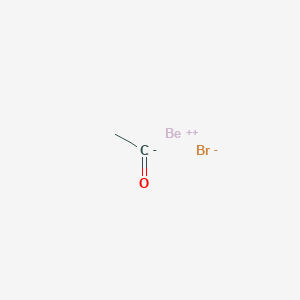 molecular formula C2H3BeBrO B14668602 beryllium;ethanone;bromide CAS No. 51042-18-3