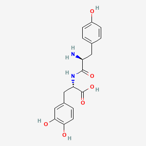 molecular formula C18H20N2O6 B14668649 L-Tyrosine, 3-hydroxy-N-L-tyrosyl- CAS No. 37181-63-8