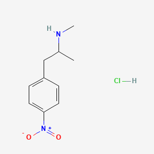 molecular formula C10H15ClN2O2 B14668682 N,alpha-Dimethyl-p-nitrophenethylamine hydrochloride CAS No. 36034-89-6
