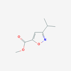 molecular formula C8H11NO3 B146687 Methyl 3-isopropylisoxazole-5-carboxylate CAS No. 133674-35-8