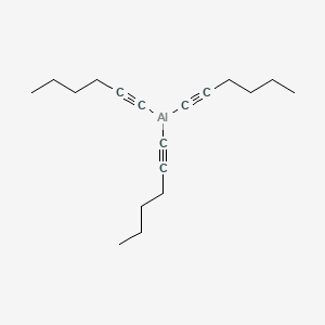 molecular formula C18H27Al B14668848 Tri(hex-1-yn-1-yl)alumane CAS No. 45234-85-3