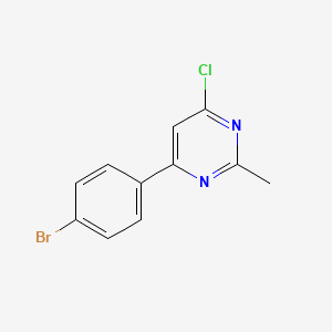 molecular formula C11H8BrClN2 B1466901 4-(4-Bromophenyl)-6-chloro-2-methylpyrimidine CAS No. 1354762-57-4