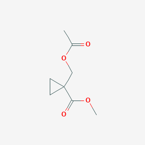 molecular formula C8H12O4 B14669152 Methyl 1-[(acetyloxy)methyl]cyclopropanecarboxylate CAS No. 51175-75-8