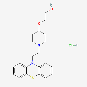 molecular formula C21H27ClN2O2S B14669295 Ethanol, 2-((1-(2-(10H-phenothiazin-10-yl)ethyl)-4-piperidinyl)oxy)-, monohydrochloride CAS No. 40255-67-2