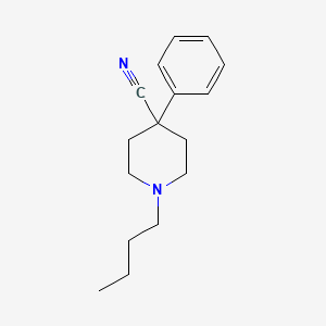 molecular formula C16H22N2 B14669301 1-Butyl-4-phenylpiperidine-4-carbonitrile CAS No. 42520-99-0