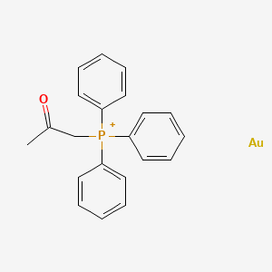 molecular formula C21H20AuOP+ B14669333 Gold;2-oxopropyl(triphenyl)phosphanium CAS No. 40757-39-9