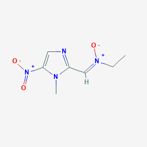 molecular formula C7H10N4O3 B14669376 N-ethyl-1-(1-methyl-5-nitroimidazol-2-yl)methanimine oxide CAS No. 42021-57-8