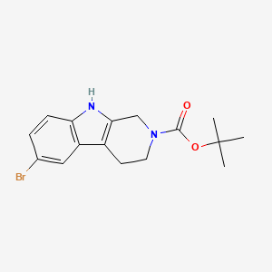 molecular formula C16H19BrN2O2 B1466938 tert-Butyl 6-bromo-3,4-dihydro-1H-pyrido[3,4-b]indole-2(9H)-carboxylate CAS No. 1173155-59-3