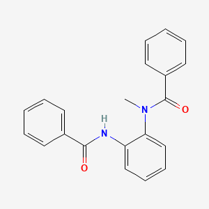 molecular formula C21H18N2O2 B14669386 N-(2-Benzamidophenyl)-N-methylbenzamide CAS No. 38182-45-5