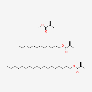 molecular formula C43H80O6 B14669418 Dodecyl 2-methylprop-2-enoate;methyl 2-methylprop-2-enoate;octadecyl 2-methylprop-2-enoate CAS No. 41227-38-7