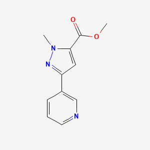 molecular formula C11H11N3O2 B1466949 methyl 1-methyl-3-(pyridin-3-yl)-1H-pyrazole-5-carboxylate CAS No. 1201199-00-9