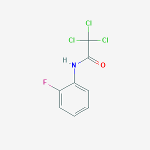 molecular formula C8H5Cl3FNO B14669526 Trichloroacetamide, N-(2-fluorophenyl)- CAS No. 37531-71-8