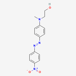 molecular formula C15H16N4O3 B14669560 Ethanol, 2-[methyl[4-[(4-nitrophenyl)azo]phenyl]amino]- CAS No. 41616-43-7