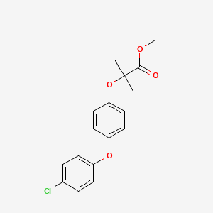 molecular formula C18H19ClO4 B14669586 Ethyl 2-[4-(4-chlorophenoxy)phenoxy]-2-methylpropanoate CAS No. 51337-94-1