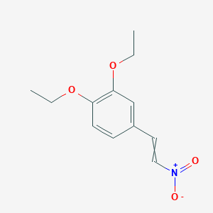 molecular formula C12H15NO4 B14669589 Benzene, 1,2-diethoxy-4-(2-nitroethenyl)- CAS No. 40665-53-0