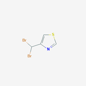 molecular formula C4H3Br2NS B14669624 Thiazole, 4-(dibromomethyl)- CAS No. 41040-93-1