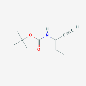 molecular formula C10H17NO2 B1466971 Tert-butyl pent-1-yn-3-ylcarbamate CAS No. 1691917-59-5