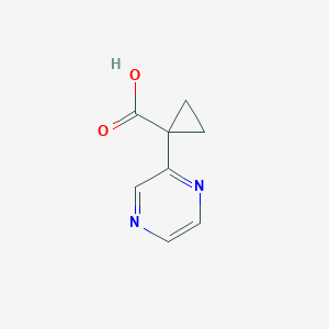 molecular formula C8H8N2O2 B1466979 1-(Pyrazin-2-YL)cyclopropanecarboxylic acid CAS No. 1159734-52-7