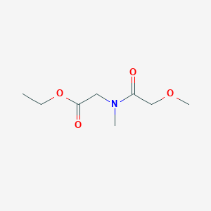 molecular formula C8H15NO4 B1466981 Ethyl 2-[(2-methoxyacetyl)(methyl)amino]acetate CAS No. 1251127-87-3