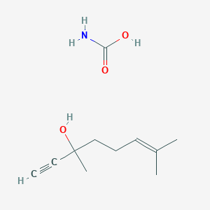 molecular formula C11H19NO3 B14669823 Carbamic acid;3,7-dimethyloct-6-en-1-yn-3-ol CAS No. 38104-26-6