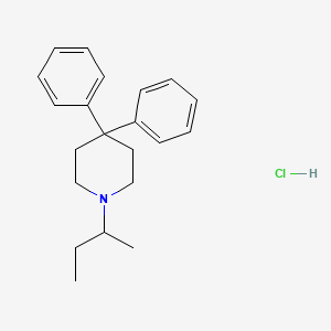 molecular formula C21H28ClN B14669826 Piperidine, 1-sec-butyl-4,4-diphenyl-, hydrochloride CAS No. 35879-48-2