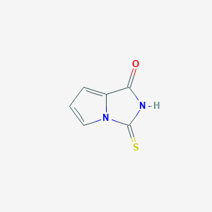 molecular formula C6H4N2OS B14669834 3-Sulfanylidene-2,3-dihydro-1H-pyrrolo[1,2-c]imidazol-1-one CAS No. 37500-25-7