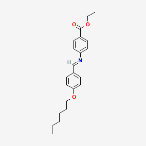molecular formula C22H27NO3 B14669875 Ethyl 4-[(4-hexoxyphenyl)methylideneamino]benzoate CAS No. 37168-43-7