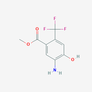 molecular formula C9H8F3NO3 B1466990 Methyl 5-amino-4-hydroxy-2-(trifluoromethyl)benzoate CAS No. 1163281-02-4