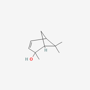 molecular formula C10H16O B14669980 Bicyclo[3.1.1]hept-3-en-2-ol, 2,6,6-trimethyl- CAS No. 43119-66-0