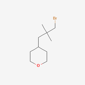 molecular formula C10H19BrO B1466999 4-(3-Bromo-2,2-dimethylpropyl)oxane CAS No. 1262408-86-5