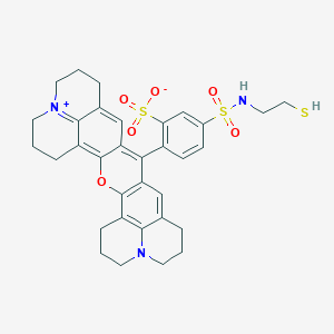 2-(3-Oxa-23-aza-9-azoniaheptacyclo[17.7.1.15,9.02,17.04,15.023,27.013,28]octacosa-1(27),2(17),4,9(28),13,15,18-heptaen-16-yl)-5-(2-sulfanylethylsulfamoyl)benzenesulfonate