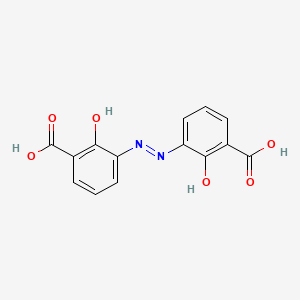 molecular formula C14H10N2O6 B14670023 Benzoic acid, azobis[2-hydroxy- CAS No. 50984-80-0
