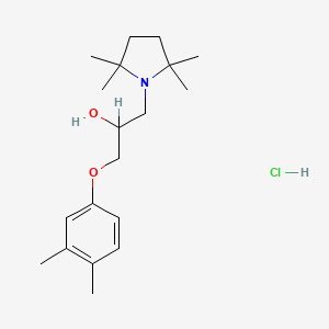 molecular formula C19H32ClNO2 B14670082 alpha-((3,4-Dimethylphenoxy)methyl)-2,2,5,5-tetramethyl-1-pyrrolidineethanol hydrochloride CAS No. 41456-91-1