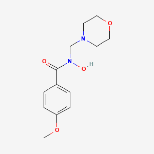 molecular formula C13H18N2O4 B14670096 Benzohydroxamic acid, 4-methoxy-N-morpholinomethyl- CAS No. 40890-89-9