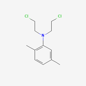 molecular formula C12H17Cl2N B14670105 Benzenamine, N,N-bis(2-chloroethyl)-2,5-dimethyl- CAS No. 39643-98-6