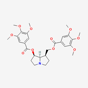 molecular formula C28H35NO10 B14670110 Platynecine 7,9-trimethoxybenzoate diester CAS No. 39818-20-7