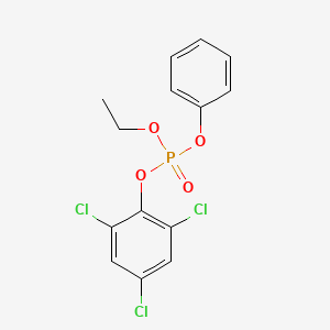 molecular formula C14H12Cl3O4P B14670159 Ethyl phenyl 2,4,6-trichlorophenyl phosphate CAS No. 38149-72-3