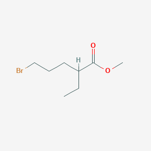molecular formula C8H15BrO2 B14670186 Methyl 5-bromo-2-ethylpentanoate CAS No. 42998-01-6