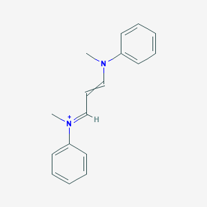 molecular formula C17H19N2+ B14670246 Benzenaminium, N-methyl-N-[3-(methylphenylamino)-2-propenylidene]- CAS No. 46997-88-0