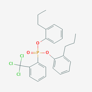 molecular formula C25H26Cl3O3P B14670291 Bis(2-propylphenyl) [2-(trichloromethyl)phenyl]phosphonate CAS No. 41399-18-2