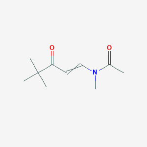 molecular formula C10H17NO2 B14670302 N-(4,4-Dimethyl-3-oxopent-1-en-1-yl)-N-methylacetamide CAS No. 50874-67-4