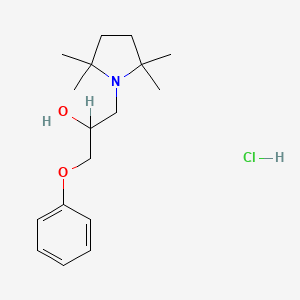 molecular formula C17H28ClNO2 B14670393 alpha-(Phenoxymethyl)-2,2,5,5-tetramethyl-1-pyrrolidineethanol hydrochloride CAS No. 41456-83-1