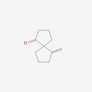 molecular formula C10H14O B14670447 Spiro[4.4]nonan-1-one, 6-methylene-, (R)- CAS No. 36556-28-2