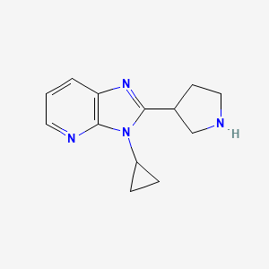 molecular formula C13H16N4 B1467047 3-cyclopropyl-2-(pyrrolidin-3-yl)-3H-imidazo[4,5-b]pyridine CAS No. 1490077-44-5