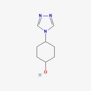 molecular formula C8H13N3O B1467057 trans-4-(4H-1,2,4-triazol-4-yl)cyclohexan-1-ol CAS No. 889126-36-7