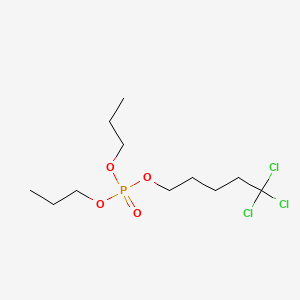 molecular formula C11H22Cl3O4P B14670592 Dipropyl 5,5,5-trichloropentyl phosphate CAS No. 36266-97-4